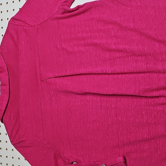 Chicos 100% Linen Button Down Top Chicos Sz 0 (sz 4) Bright Pink - Picture 11 of 13